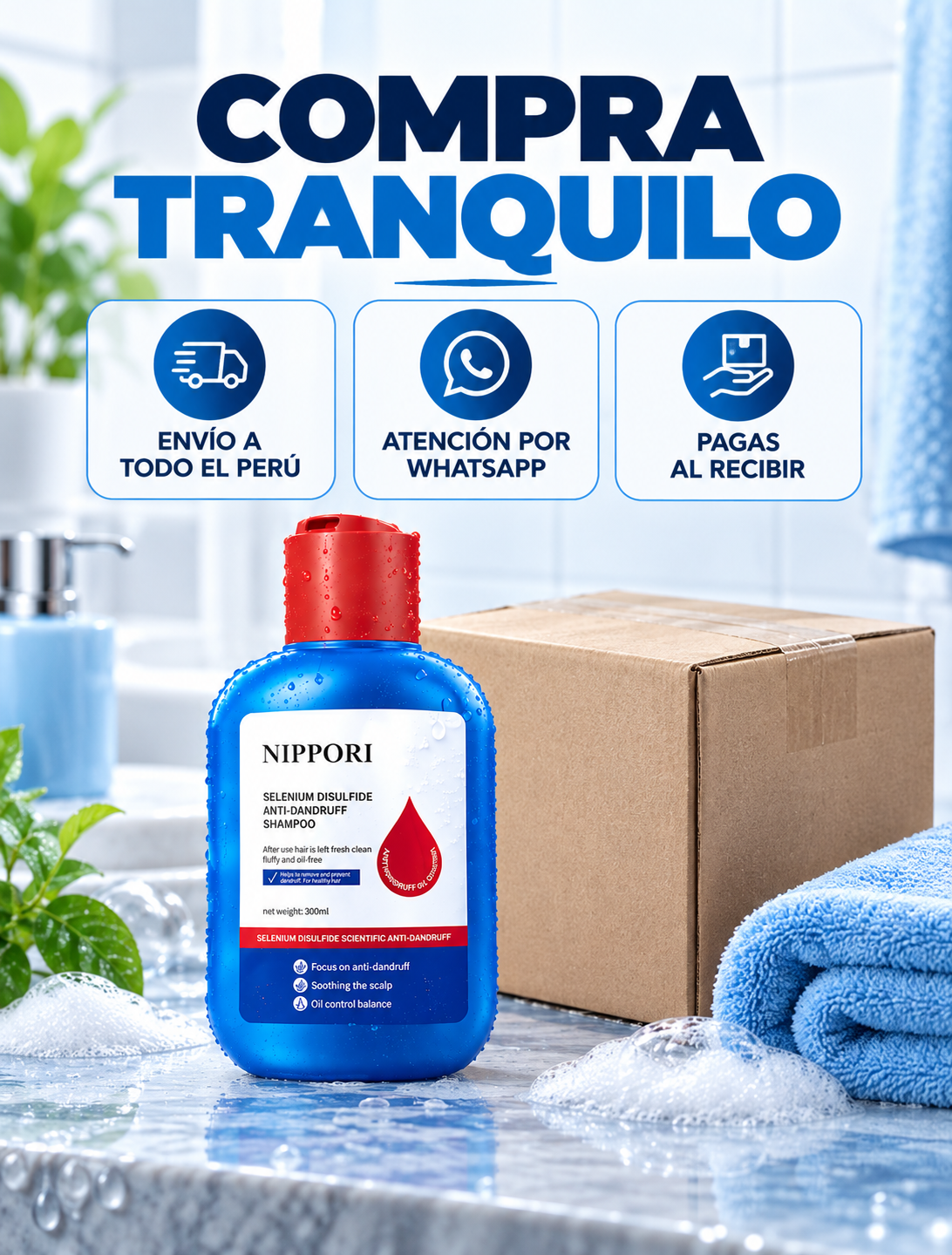 Shampoo Anticaspa y Anticebo - Nippori