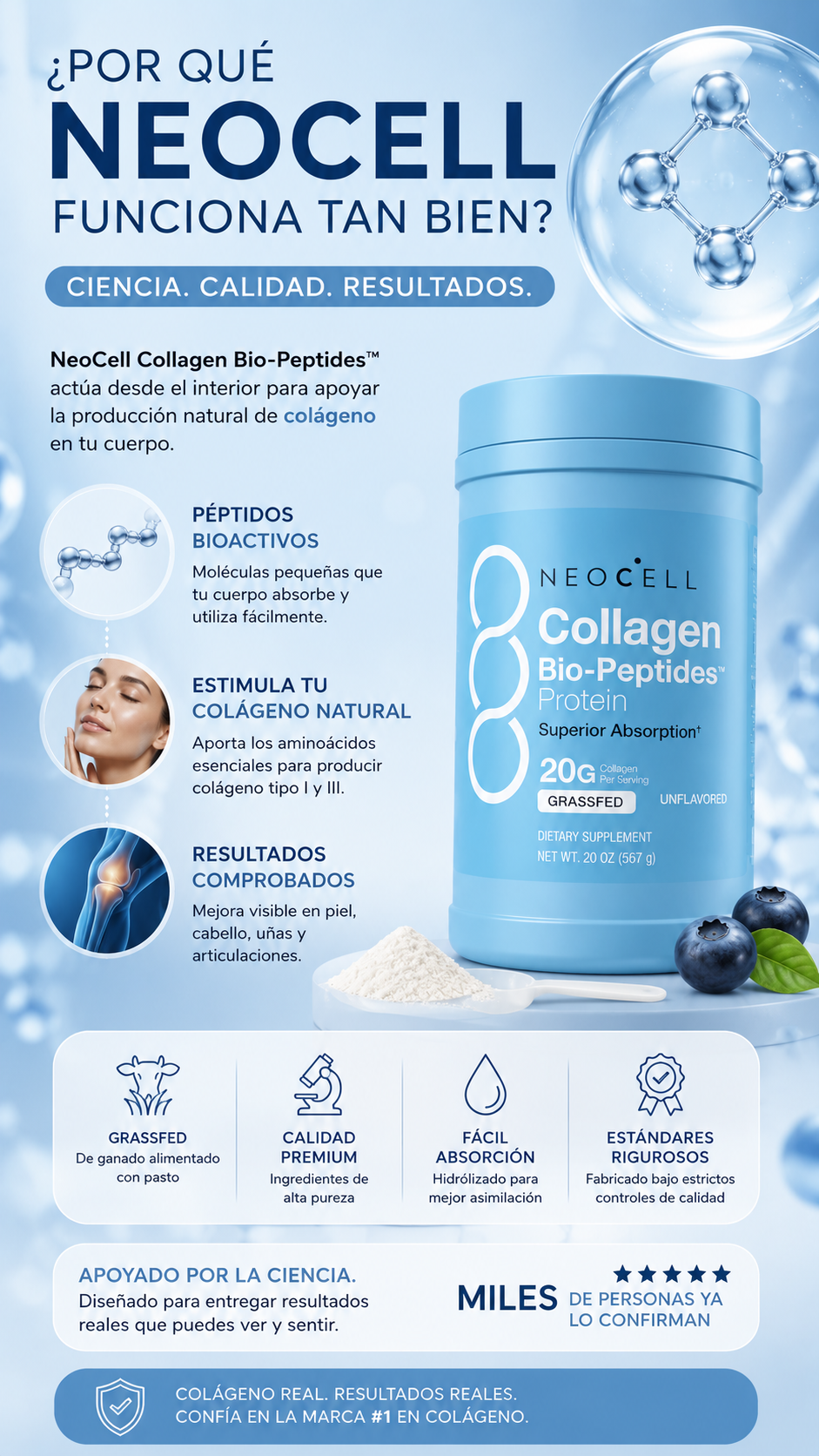 Collagen Bio-Peptides - NeoCell | Colágeno Premium para tu Belleza Diaria