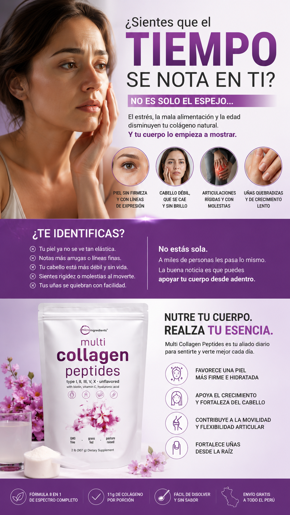 Multi Collagen Peptides – Microingredients | 2 LB