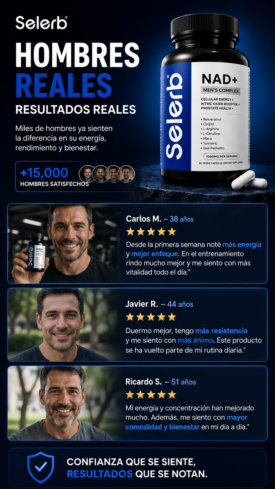 NAD+ Complejo Celular para Hombres - Selerb