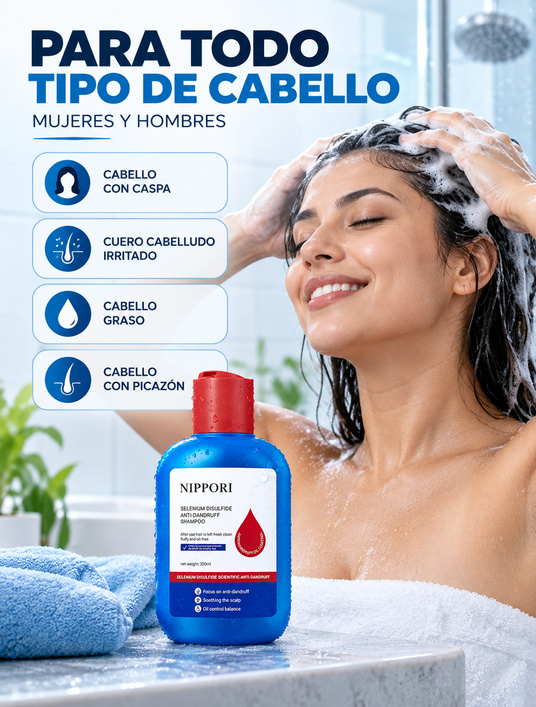 Shampoo Anticaspa y Anticebo - Nippori