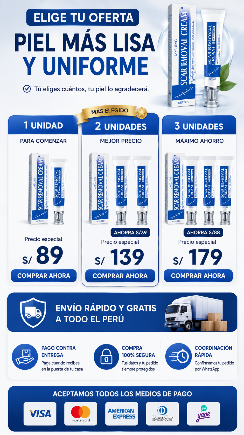 Crema Reductora de Cicatrices - Jaysuing
